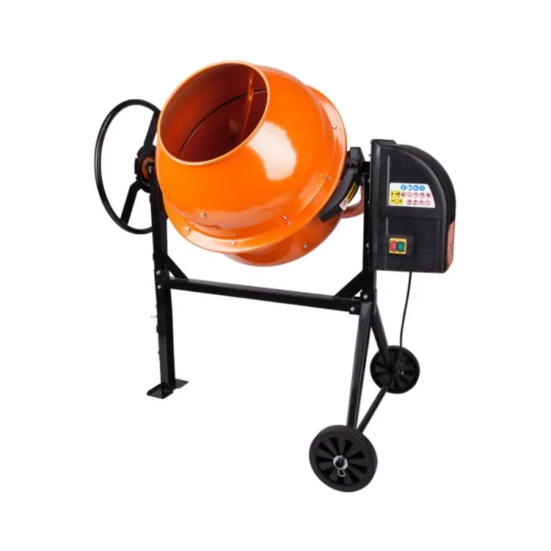 Betonieră profesională, cuvă din oțel, portocaliu/negru, 800 W, 180 L 