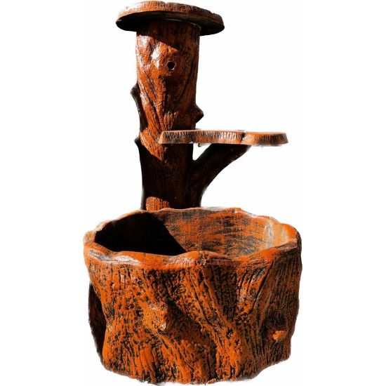 Cișmea beton, imitație copac, maro 