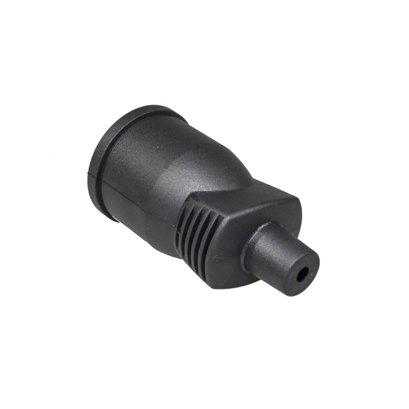 Cuplă cauciuc, neagră, IP44, cu contact de protecție, 16 A, 250 V 