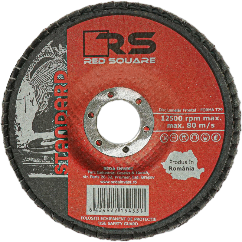 Disc șlefuire, Standard DLF 501, Red Square, 125mm x P40