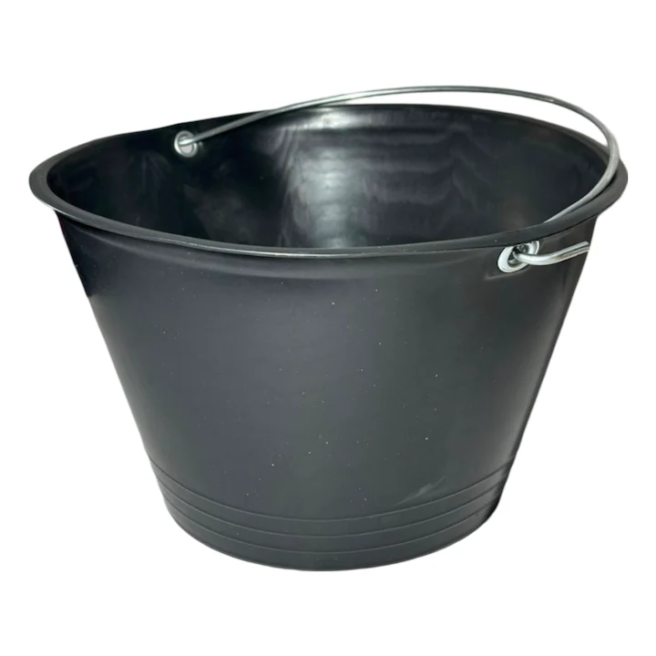 Găleată construcții, neagră, 34 cm, 8 L