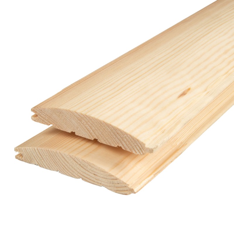 Lambriu lemn molid, 19x110x4000 mm, categoria AB, profil semirotund, 2.20 mp/pachet