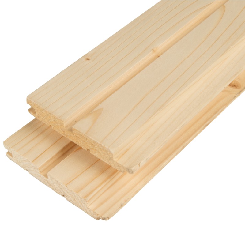 Lambriu lemn molid, 19x121x3000 mm, categoria AB, profil riflat, 2.178 mp/pachet
