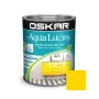Vopsea email pentru lemn/ metal, Oskar Aqua Lucios, pe bază de apă, interior/ exterior, galben impuls, 0.6 L