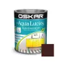Vopsea email pentru lemn/ metal, Oskar Aqua Lucios, pe bază de apă, interior/ exterior, maro nomad, 0.6 L