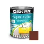 Vopsea email pentru lemn/ metal, Oskar Aqua Lucios, pe bază de apă, interior/ exterior, maro terra, 0.6 L