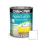 Vopsea email pentru lemn/ metal, Oskar Aqua Lucios, pe bază de apă, interior/ exterior, alb pur, 2.5 L