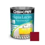 Vopsea email pentru lemn/ metal, Oskar Aqua Lucios, pe bază de apă, interior/ exterior, vișiniu picant, 0.6 L