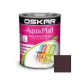 Vopsea pentru lemn/ metal, Oskar Aqua Matt, interior/ exterior, pe bază de apă, maro electric, 0.6 L