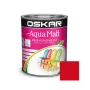 Vopsea pentru lemn/ metal, Oskar Aqua Matt, interior/ exterior, pe bază de apă, roșu pasional, 0.6 L