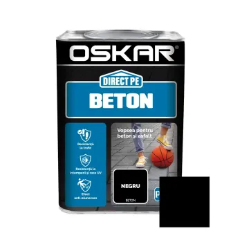 Vopsea alchidică Oskar Direct pe beton, interior/ exterior, negru, 2.5 L