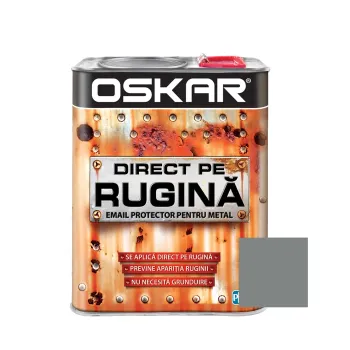 Vopsea alchidică Oskar Direct pe rugină, interior/ exterior, argintiu metalizat, 2.5 L