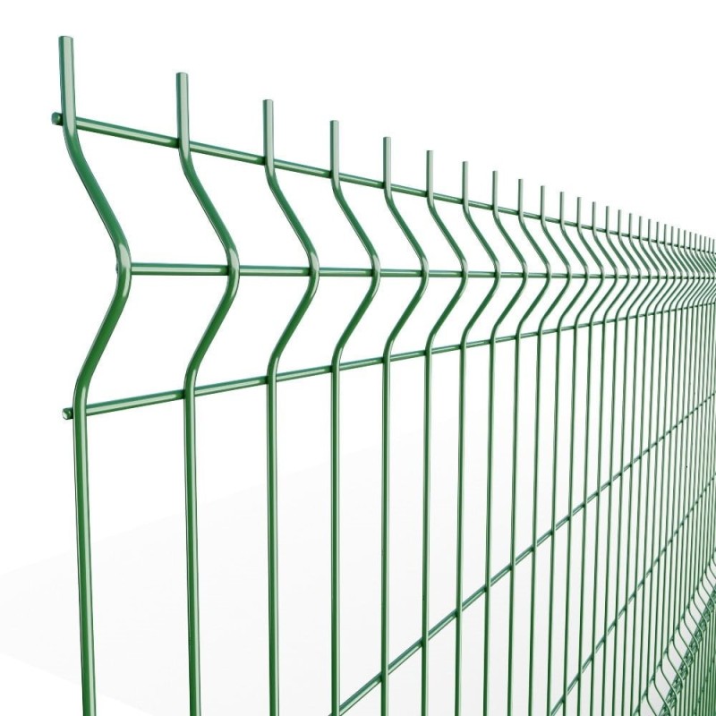 Panou gard bordurat, verde, 1.53x2.5 m, sârma 5 mm