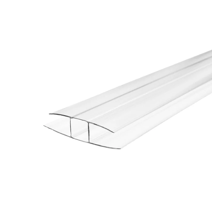 Profil H policarbonat, transparent, 6 mm x 6 m