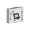 Proiector LED V-tac, 30W, 2510 lm, 6500K, IP65, aluminiu, 150x122x27 mm