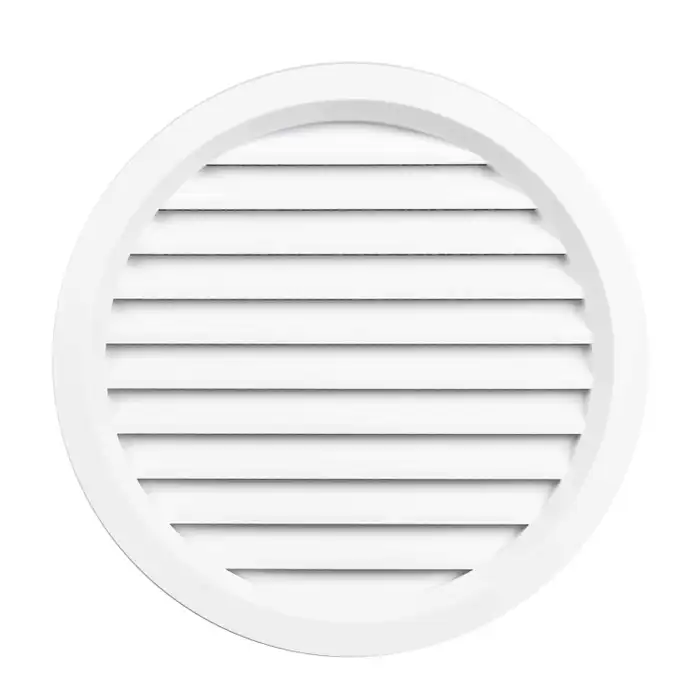 Ramă aerisire, rotundă, cu plasă, pentru ventilarea încăperii, albă, D 120 mm