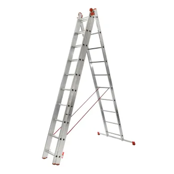 Scară aluminiu extensibilă, 10 trepte x 3 tronsoane