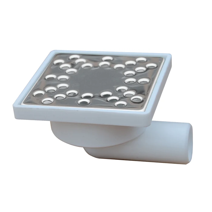 Sifon pardoseală, cu iesirea laterală, 100x100 mm, D 32mm