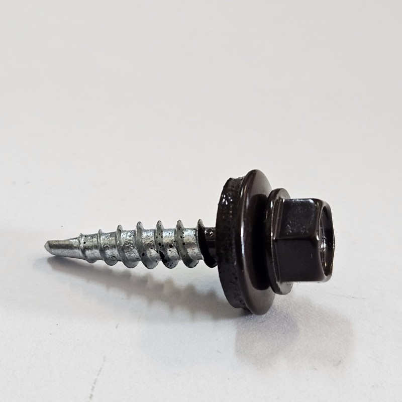 Șurub autoforant pentru tablă, 4.8x25 mm, RAL 8017 (maro), 250 bucăți