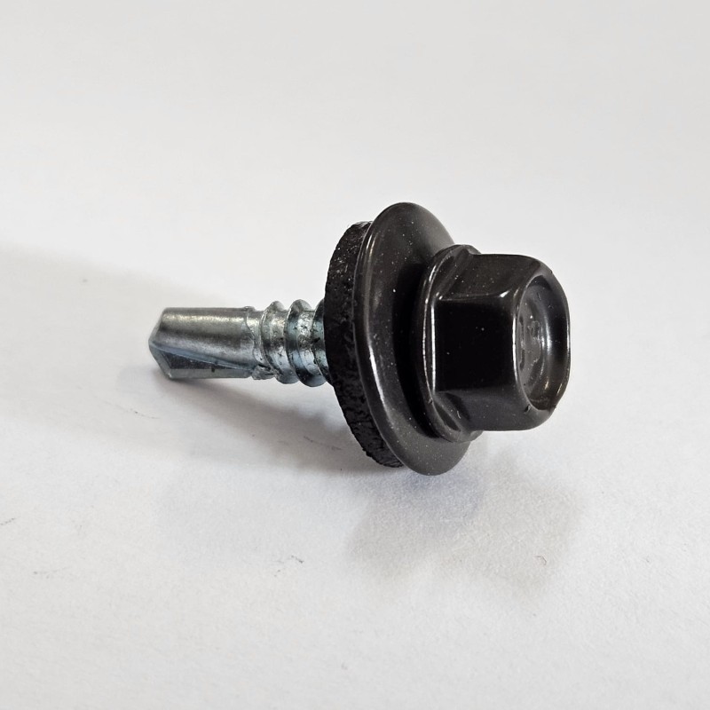 Șurub autoforant pentru tablă, 4.8x19 mm, RAL 8019 (maro închis), 250 bucăți