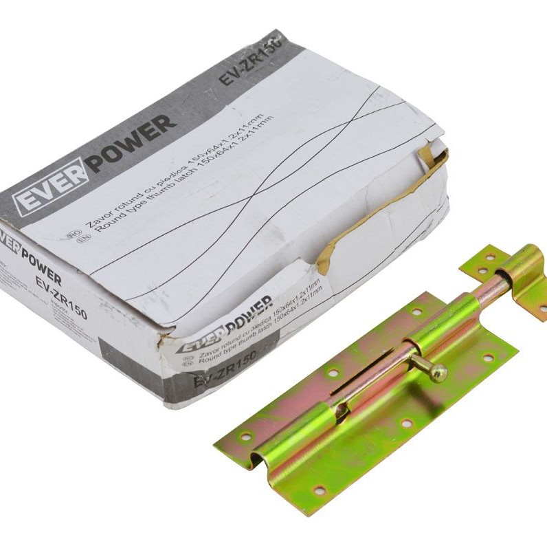 Zăvor poartă, cu piedică, lungimea 150 mm, Everpower